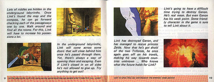Zelda intruction manual