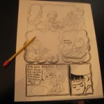 Page being inked